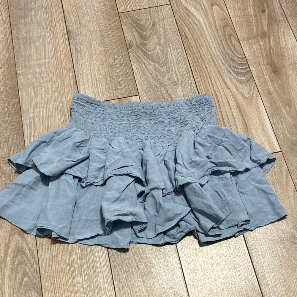 Blue Ruffled Women's Skirt